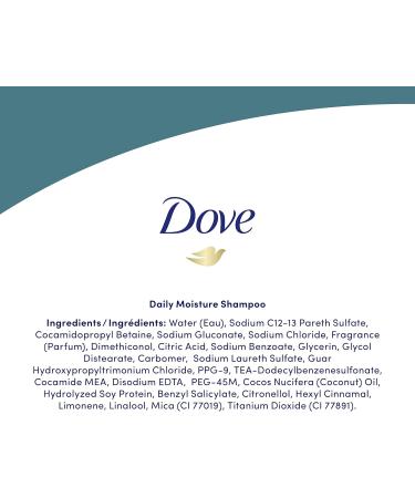 Dove Daily Moisture Shampoo hydrates and nourishes dry hair for up to 5x smoother hair 950 ml 950 ml (Pack of 1) Daily Moisture - Buy Online on GoSupps.com