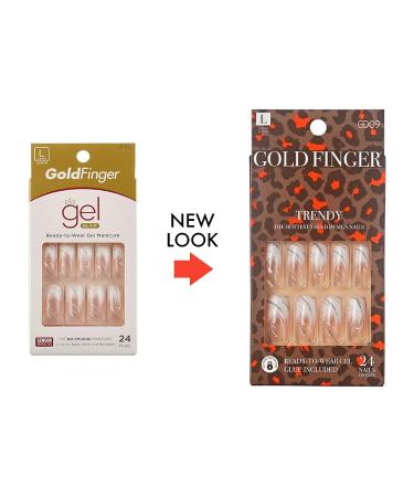 Glam Ready Full Cover Gel Nails - Gold Finger GF94 | Long Lasting Gel Manicure - Buy Online on GoSupps.com