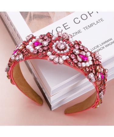 Crystal Headbands for Women - Rhinestone & Pearl Beaded Handmade Hair Accessories (A04) - Buy Online on GoSupps.com