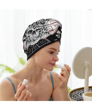 Buy Evil Skull Magic Seal Microfiber Hair Towel | Soft Super Absorbent Coral Velvet Wrap for Long Curly & Thick Hair - Fast International Shipping - Buy Online on GoSupps.com