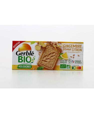  G n rique GERBL ORGANIC - Gerbl Organic Lemon Ginger Shortbread 132g - 132g - Pack of 3 - Sold as a Pack - Buy Online on GoSupps.com