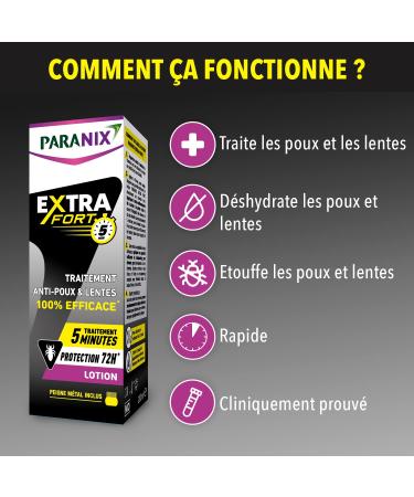 Paranix Extra Strong Lice Lotion - 100% Effective 2-in-1 Treatment & Protection - 100ml + Fine Metal Comb - Fast International Shipping - Buy Online on GoSupps.com