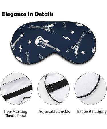 Crazy Electric Guitar Sleep Mask - Adjustable Strap, Blocks Light, Ideal for Sleep, Travel, and Nap - Unisex Eye Cover for Men and Women - Buy Online on GoSupps.com