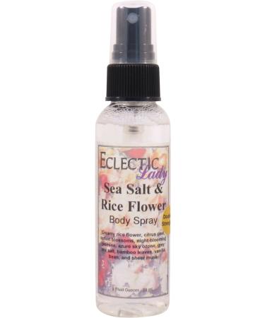 Sea Salt and Rice Flower Body Spray (Double Strength) 2 ounces Body Mist for Women with Clean Light & Gentle Fragrance Long Lasting Perfume with Comforting Scent for Men & Women Cologne with 2 Fluid Ounces (Double Strength)