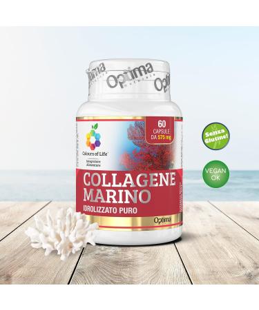 Colours of Life Hydrolysed Marine Collagen Pure - Marine Collagen Supplement - Gluten Free 60 Capsules - Buy Online on GoSupps.com