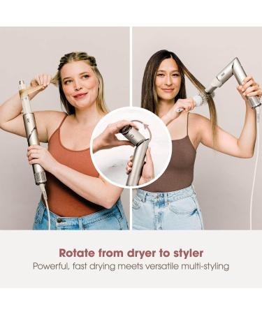 Shark FlexStyle 4-in-1 Air Styler & Hair Dryer for Straight & Wavy Hair Auto-Wrap Curlers Paddle Brush Oval Brush and Concentrator No Heat Damage Stone HD430SLUK Stone 4 in 1 - for straight & wavy hair Without storage case - Buy Online on GoSupps.com