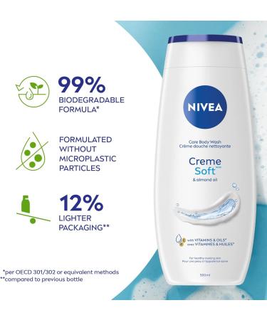 NIVEA Creme Soft Body Wash 3x500mL - Buy Online on GoSupps.com