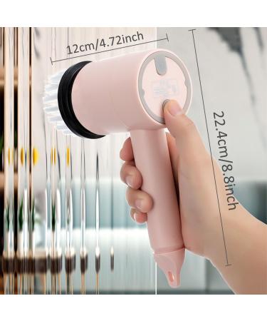 Dish Gun Sponge Electric Dish Gun for Washing Milk Bottles Cordless Power Spin Scrubber with 6 Replaceable Brush Heads Scrub Gun for Kitchen Bathroom Car White 22.4 12cm - Buy Online on GoSupps.com