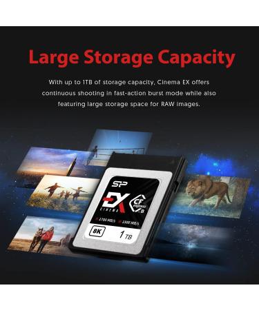 Silicon Power 1TB Cinema EX CFexpress Type B Memory Card | 1700MB/s Read Speed | 350MB/s Write Speed - Buy Online on GoSupps.com