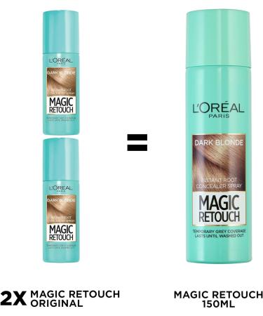 L'Or al Magic Retouch Instant Root Concealer Spray Ideal for Touching Up Grey Root Regrowth Colour: Dark Blonde 150 ml DARK BLONDE 150ML 1 count (Pack of 1) - Buy Online on GoSupps.com