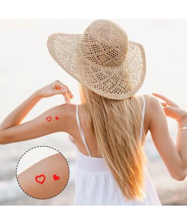 500 Pack 1 Heart Shaped Tanning Stickers | Cute Self Adhesive Body Stickers for Tanning Bed & Sunbathing - Buy Online on GoSupps.com