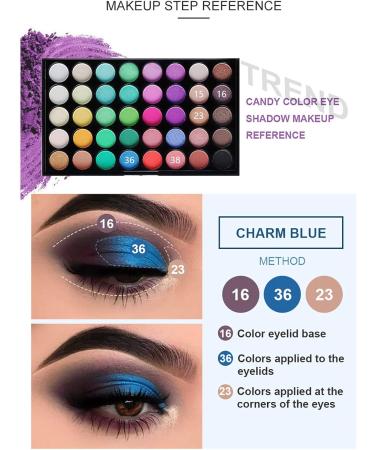 Highly Pigmented Eye Makeup Palette 40 Colors Matte Shimmer Metallic Eyeshadow Pallet Long Lasting Blendable Natural Colors Make Up for Eyes Shadows Cosmetics - Buy Online on GoSupps.com