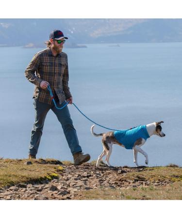 Kurgo Core Dog Sweater - Lightweight Fleece 2-Way Zipper Harness Compatible Size M Blue - Ideal for All Weather - Buy Online on GoSupps.com