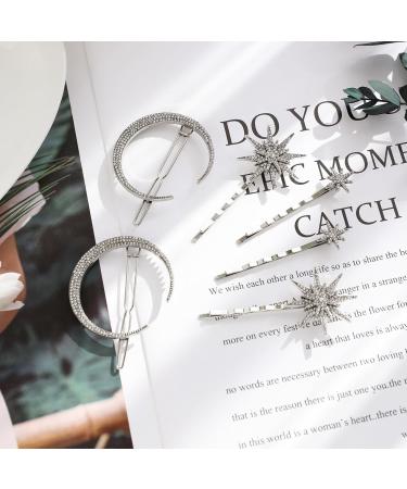 Beaupretty 2 Sets Hair Clip Set Star Barrettes Star Hairpins Rhinestone Star Hair Pins Rhinestone Barrette Hair Clips Bride Hair Clip Delicate Headdress Alloy Crystal Automatic Buckle Miss - Buy Online on GoSupps.com