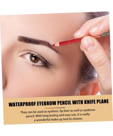 FOYTOKI 12pcs Lip Liner Eyeliner Lip Pencil Eyebrow Brush Angled Waterproof Lip Liner Pencil Wooden - Buy Online on GoSupps.com