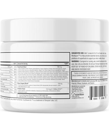 Reclaim Multi Pure Mandarin Clementine Immune Support Vitamin C Vitamin B Complex Probiotic Superfood Powder Calcium Magnesium Oxide (30 Servings) (Mandarin Clementine) - Buy Online on GoSupps.com