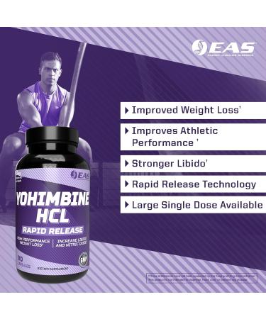 Yohimbine HCL for Weight Loss & Athletic Performance - Rapid Release Better Absorption | 90 Capsules - Buy Online on GoSupps.com