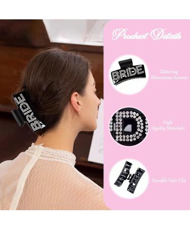 Bride Claw Clip Bachelorette - Bride Hair Accessories & Gifts for Bachelorette Party (Black) - Buy Online on GoSupps.com