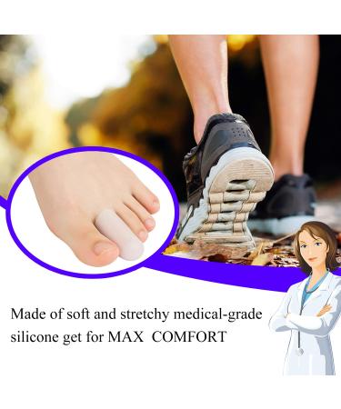 20 Pieces Small Gel Toe Caps - Silicone Toe Protectors for Corns, Calluses, Blisters, Hammer Toes, Ingrown Toenails - White (Pack of 1) - Buy Online on GoSupps.com