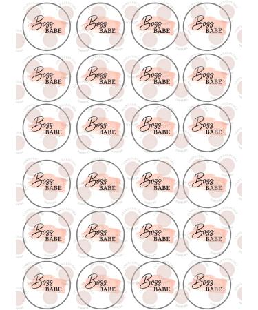 24 Boss Babe Cupcake Toppers Girl Boss Edible Premium Thickness SWEETENED Vanilla Wafer Rice Paper Discs Cake Decorations - Buy Online on GoSupps.com