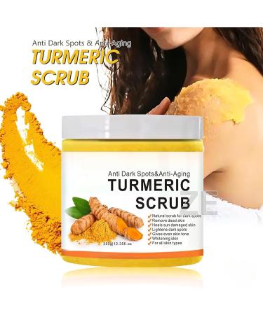 Turmeric Body Scrub Large-Capacity Vitamin C Scrub Turmeric Body Exfoliator Scrub Dead Skin Remover for Body Exfoliating Face Scrub Deep Cleansing Remove Dead Skin Improve Dark Spots Acne 350g - Buy Online on GoSupps.com