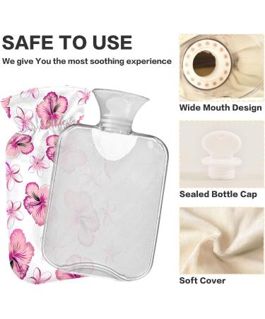 Tropical Hot Water Bottle with Cover - Pain Relief Heating Bag | 1L Cold & Heat Therapy - Buy Online on GoSupps.com
