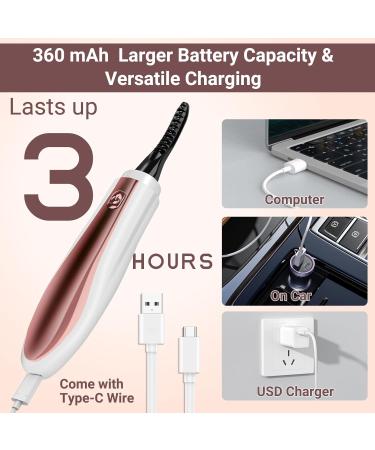 Buy Heated Eyelash Curler - Instant Lift & Curl 4 Heat Settings LED Display Rechargeable for All Eyelash Types - International Shipping - Buy Online on GoSupps.com