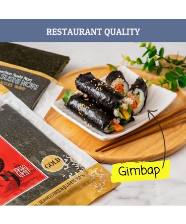 Daechun(Choi's1) Roasted Seaweed GIM (100+100 Full Sheets) Value Pack - Gold Grade, Vegan, Gluten Free from Korea - Buy Online on GoSupps.com