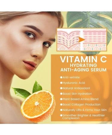 Vitamin C Face Cream-Face Moisturiser For Women-Day & Night Anti Wrinkle Face Cream With Vitamine & Hyaluronic Acid Hydrate Anti Aging Hydrate Reduce Dark Circles Boost Skin Collagen 30g - Buy Online on GoSupps.com