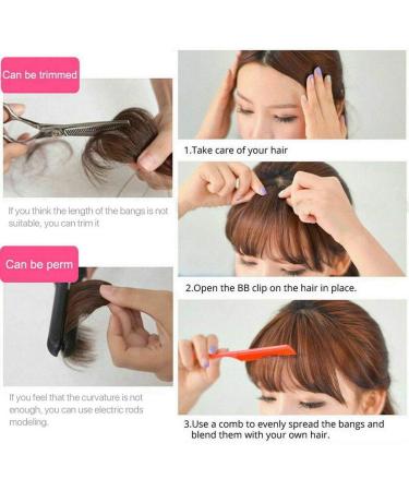 Glamza Clip In Fringe 'Big Bang' Front Hairpiece for Women - Black (Without Sideburns) - Buy Online on GoSupps.com