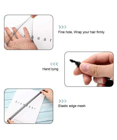 200 Pack Black Nylon Hair Nets - Lightweight 20 Inch Invisible Elastic Mesh with 1/4 Inch Opening - Buy Online on GoSupps.com