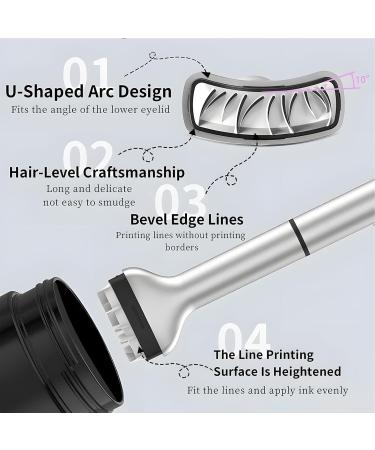 Lower Lash Stamp Eyeliner Stamps Tool for Lower Eyelash Silicone Eyelash Stamp Lower Eyelash Stamps Tool Lower Lash Stamp with Ink (Black) - Buy Online on GoSupps.com