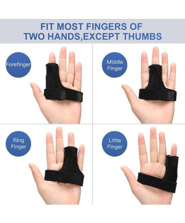 Trigger Finger Splint Brace - 2 Pack Adjustable Support for Right & Left Hand - Alleviates Finger Locking, Popping, Bending, Stiffness, Tendon Release & Pain - Pinky, Ring, Middle, Index Support - Buy Online on GoSupps.com