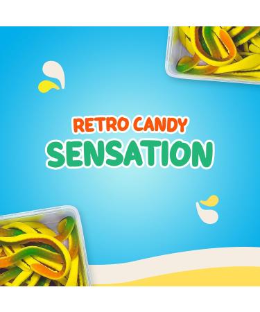 Sweetzone Yellow Belly Snakes Tub Filled With Gummy Snakes Snacks Fun For The Entire Family | 742g of Yellow Bellies Halal Jelly Sweets | Experience The Taste of a Mixed Fruit Yellow Belly Treat - Buy Online on GoSupps.com