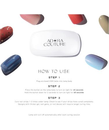 Adora Couture 6W Portable UV LED Nail Lamp - Mini Cure Gel Polish Art & Stickers with 2 Timers - Buy Online on GoSupps.com