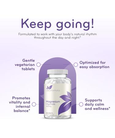 High Absorption Magnesium Glycinate 400mg - Mini Chelated Magnesium Glycinate Tablets for Mood Sleep & Relaxation Support - Easy to Swallow Vegan Non-GMO & Made in a cGMP Facility (90 Servings) - Buy Online on GoSupps.com