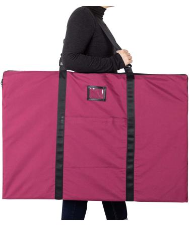 Large 24x36 Inch Art Portfolio Bag - Lightweight Poster Storage with Handle and Zipper - Ideal for Sketching and Drawing - Red - Buy Online on GoSupps.com