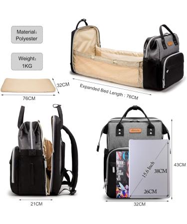 Fandare Diaper Backpack & Baby Wrap Bag - Travel-Friendly Sortable with Foldable Bed & USB Charging - Perfect for Moms & Dads - Blue - Buy Online on GoSupps.com