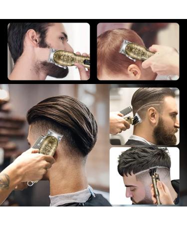 Vsmooth Professional Zero Gapped Hair Clippers for Men - Cordless Barber Clippers Electric Grooming Kit in Gold - Buy Online on GoSupps.com