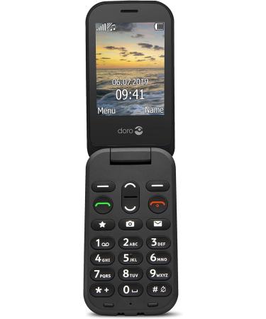 Doro 6040 Unlocked Dual SIM Clamshell Big Button Phone for Seniors | 2.8 Screen, GPS, Cradle Included (Black) UK & Irish Version - Buy Online on GoSupps.com