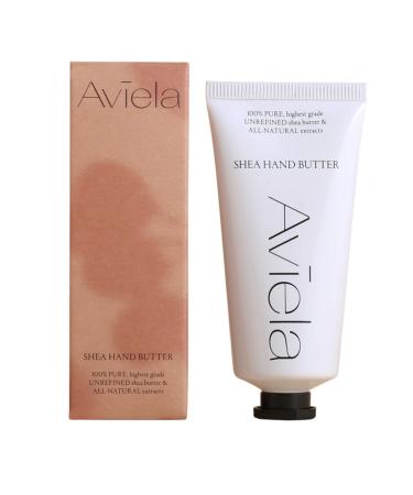 Aviela Shea Butter Hand Cream For Very Dry Hands Moisturising & Intensely Nourishing Vegan & Cruelty Free 100% Natural African Shea Butter Moisturiser 50ml
