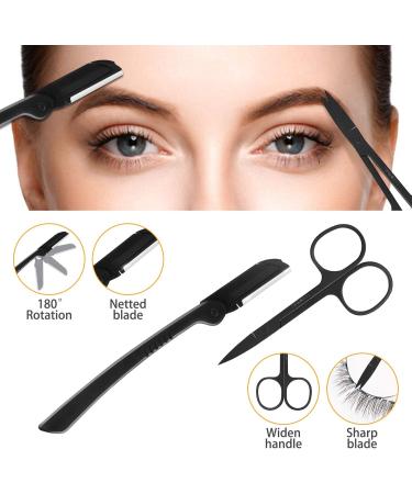 Hocosy 8-PC Eyebrow Care Set - Brown Pencil Comb Tweezers Razors Brushes & Scissors - Perfect for Flawless Eyebrows - International Shipping Available - Buy Online on GoSupps.com