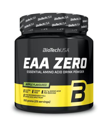 Biotechusa EAA Zero - Essential Amino acids Power |7160mg EAA/portion |Recommended ratio of the WHO |Sugar -free gluten -free 350 g apple apple 350 g (1 Pack)