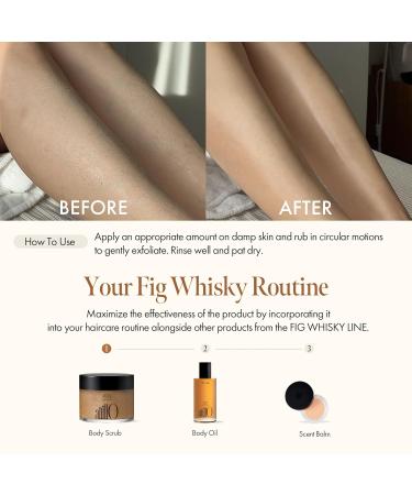 Fig Whisky Body Scrub - Vegan Exfoliant with Fig Extract & Andean Salt for Smooth Skin | Paraben & Sulfate Free - 240g - Buy Online on GoSupps.com