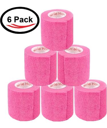 2 Self Adhesive Medical Bandage Wrap Tape - Bright Pink (6 Rolls) | Self Adherent Cohesive First Aid for Wrist, Ankle, Knee | Ideal for Sprains and Swelling | 6 Count - Buy Online on GoSupps.com