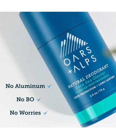 Oars + Alps Aluminum Free Deodorant for Men and Women Dermatologist Tested and for Sensitive Skin Vegan Deep Sea Glacier 2 Pack 2.6 Oz Each 2ct - Deep Sea Glacier - Buy Online on GoSupps.com