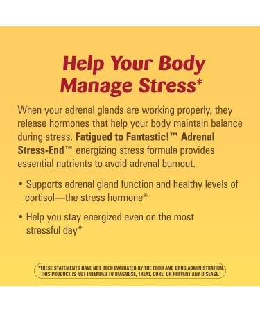 Nature's Way Fatigued to Fantastic! Adrenal Stress End â€“ 60 Capsules for Energy & Wellness - Buy Online on GoSupps.com