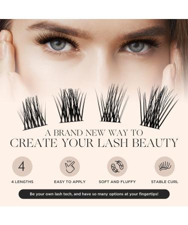 Lash Bond and Seal Cluster Lash Glue + 144 Pcs DIY Cluster Eyelash Extensions | Strong, Gentle, Comfortable Adhesive for All Day Wear - Buy Online on GoSupps.com
