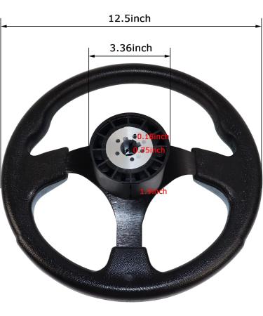 MOTAFAR 12.4" Boat Steering Wheel with 3/4 Tapered Shaft  Anti-Slip PU Carbon Fiber Steering Wheel for Seastar and Verad  etc. for Marine Boats  Vessels  Yacht  Pontoon Boat(5156-Black) 5156-BLACK GRID - Buy Online on GoSupps.com