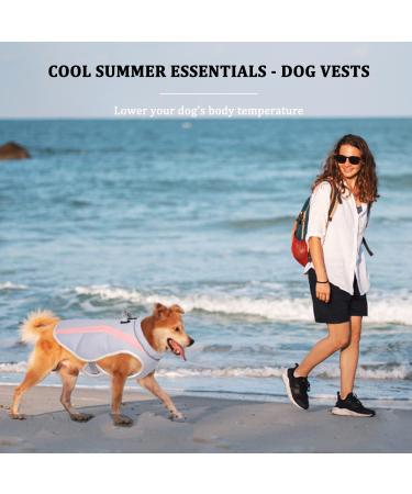 Dog Cooling Vest - Breathable Mesh Jacket for Small/Medium/Large Dogs - Adjustable with Reflective Stripes - Perfect for Outdoor Activities & Hiking - XL Pink - Buy Online on GoSupps.com